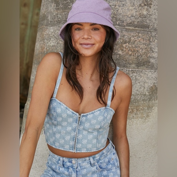 NWT - OBEY Clash Womens Denim Cami Top - Size XS - Picture 1 of 5